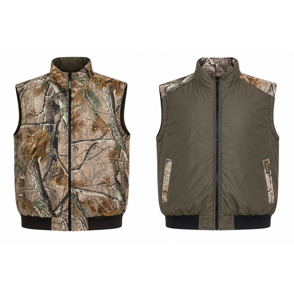 Remington Mens Reversible Camo Hunting Vest RealTree AP HD Olive Drab Large